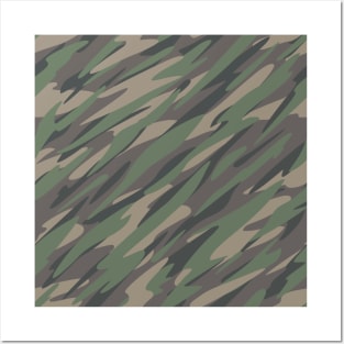 Jungle Camouflage Abstract Pattern Posters and Art